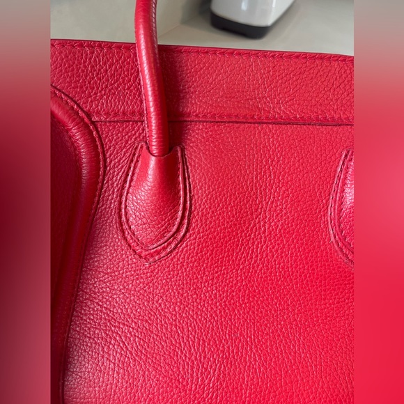 Borse in Pelle Made in Italy genuine leather tote. Red - Picture 10 of 16